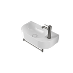 Caroma Liano II Hand Wall Basin Integrated Towel Rail  - Gun Metal - 96457GM