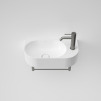 Caroma Liano II Hand Wall Basin Integrated Towel Rail  - Gun Metal - 96457GM