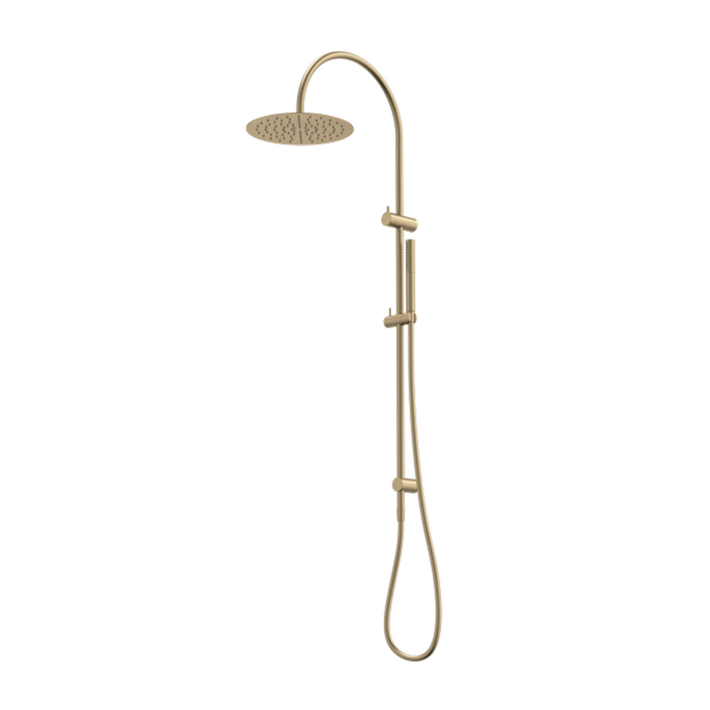 Caroma Liano II Rail Shower with Overhead - Brushed Brass - 96470BN33A