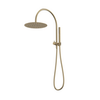 Caroma Liano II Compact Twin Shower with Overhead - Brushed Brass - 96472BB33A