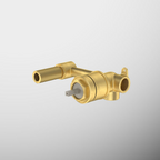 Caroma Liano II 210mm Wall Basin & Bath Mixer (Includes In-Wall Body) - LF Brushed Brass - 96353BB6AF