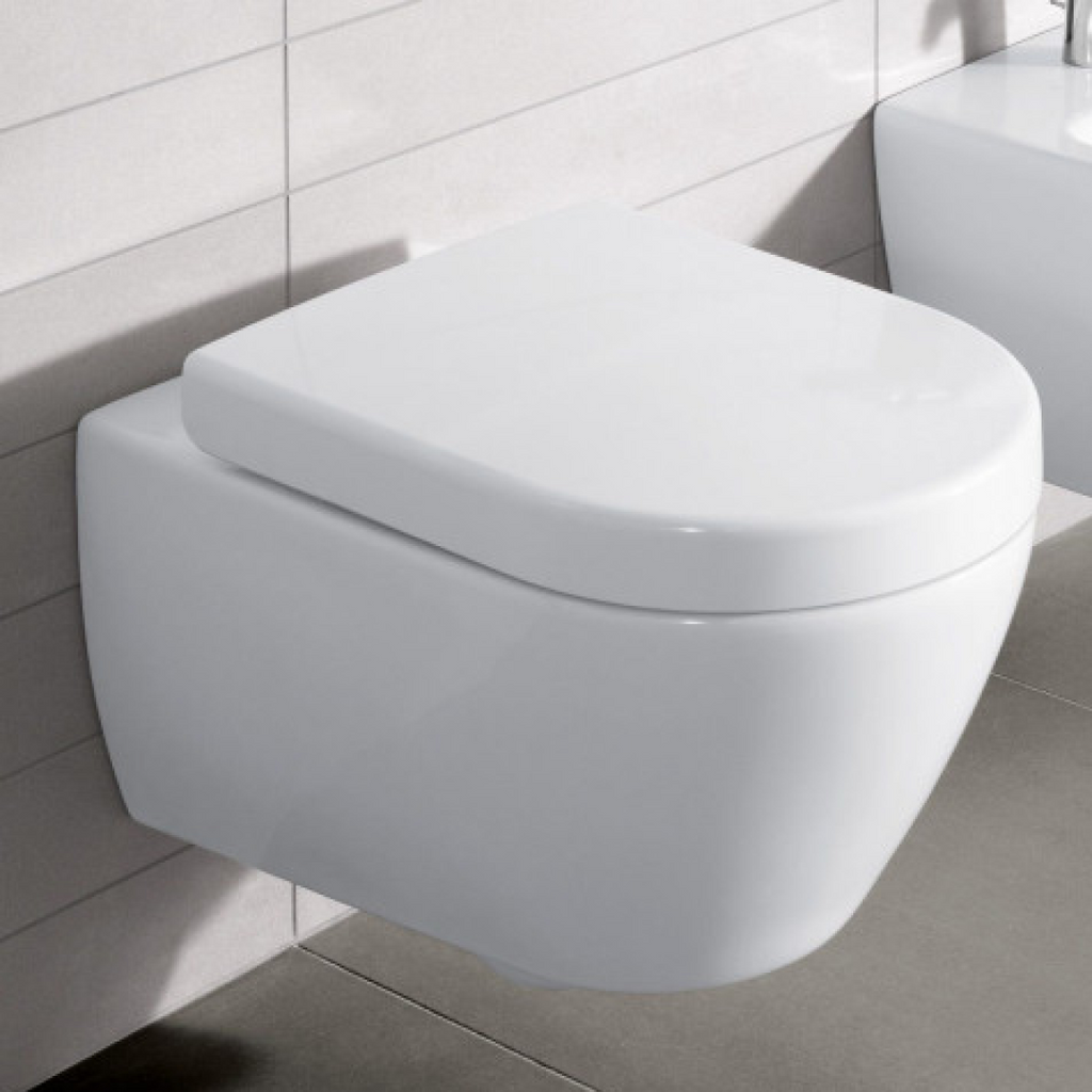 Villeroy & Boch Subway Compact Soft Close Seat with Quick Release Hinges - White Alpin 9966S101