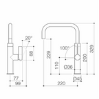 Caroma Urbane II Sink Mixer - LF Brushed Nickel - 99671BN56AF
