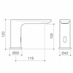 Caroma Urbane II Sensor Hob Mounted Outlet - LF Chrome - 99674C6AF