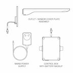 Caroma Urbane II 220 Sensor Wall Outlet Trim Kit - LF Chrome - 99678C6AF