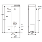 Aquamax Pro-Tec by Rheem 135L Natural Gas Storage Water Heater - 9P8135NG