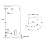 Aquamax Pro-Tec by Rheem 160L Electric Storage Water Heater - 3.6kW 9PS160G7