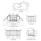 Parisi Abbraccio 1200 Matte White Wall Hung Vanity - Twilight - One Tap Hole - ABR-1201-MW-TW