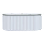 Parisi Abbraccio 1200 Matte White Wall Hung Vanity - Twilight - No Tap Hole - ABR-1200-MW-TW