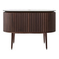 Parisi Abbraccio 1200 Black Walnut Floorstanding Vanity - Snow White - No Tap Hole - ABR-1200LGS-BW-SW