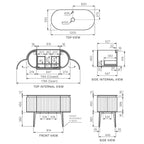 Parisi Abbraccio 1200 Black Walnut Floorstanding Vanity - Twilight - One Tap Hole - ABR-1201LGS-BW-TW