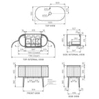 Parisi Abbraccio 1200 Matte White Floorstanding Vanity - Twilight - One Tap Hole - ABR-1201LGS-MW-TW