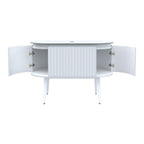 Parisi Abbraccio 1200 Matte White Floorstanding Vanity - Snow White - No Tap Hole - ABR-1200LGS-MW-SW