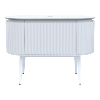 Parisi Abbraccio 1200 Matte White Floorstanding Vanity - Snow White - No Tap Hole - ABR-1200LGS-MW-SW