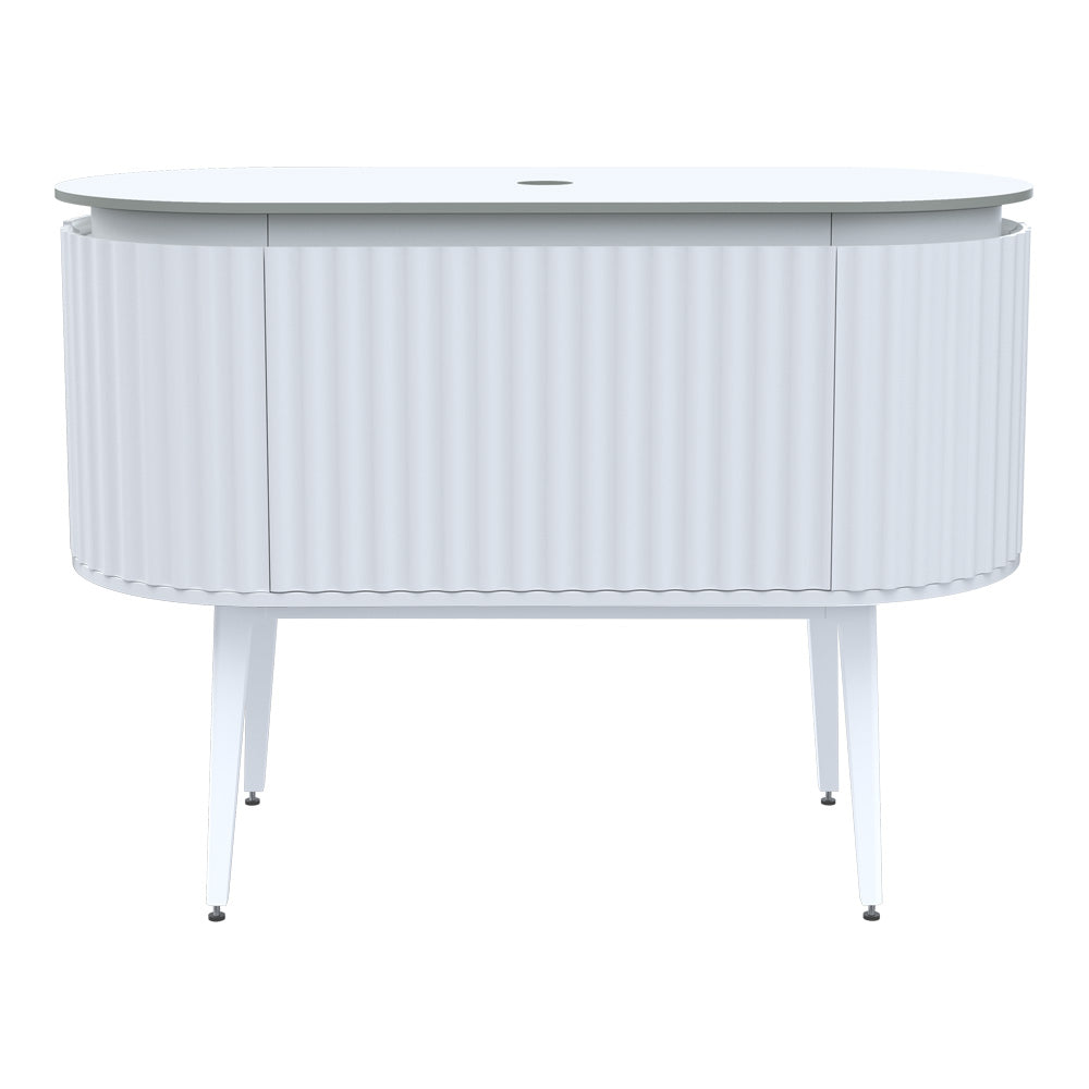 Parisi Abbraccio 1200 Matte White Floorstanding Vanity - Snow White - No Tap Hole - ABR-1200LGS-MW-SW