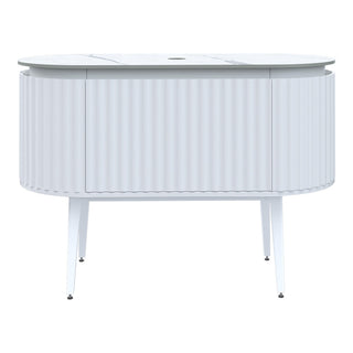 Parisi Abbraccio 1200 Matte White Floorstanding Vanity - Twilight - No Tap Hole - ABR-1200LGS-MW-TW