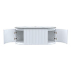 Parisi Abbraccio 1200 Matte White Wall Hung Vanity - Twilight - No Tap Hole - ABR-1200-MW-TW