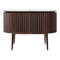 Parisi Abbraccio 1200 Black Walnut Floorstanding Vanity - Snow White - One Tap Hole - ABR-1201LGS-BW-SW