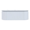 Parisi Abbraccio 1400 Matte White Wall Hung Vanity - Twilight - No Tap Hole - ABR-1400-MW-TW