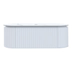 Parisi Abbraccio 1400 Matte White Wall Hung Vanity - Twilight - No Tap Hole - ABR-1400-MW-TW