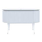 Parisi Abbraccio 1400 Matte White Floorstanding Vanity - Snow White - No Tap Hole - ABR-1400LGS-MW-SW