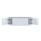 Parisi Abbraccio 1400 Matte White Wall Hung Vanity - Snow White - One Tap Hole - ABR-1401-MW-SW