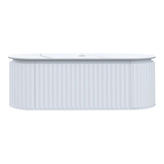 Parisi Abbraccio 1400 Matte White Wall Hung Vanity - Twilight - One Tap Hole - ABR-1401-MW-TW