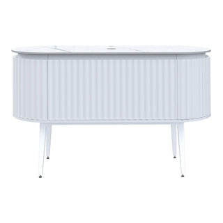 Parisi Abbraccio 1400 Matte White Floorstanding Vanity - Twilight - One Tap Hole - ABR-1401LGS-MW-TW