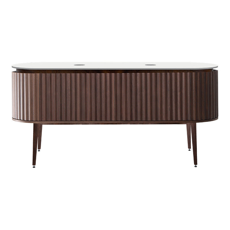 Parisi Abbraccio 1800 Black Walnut Floorstanding Vanity - Snow White