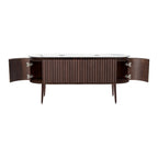 Parisi Abbraccio 1800 Black Walnut Floorstanding Vanity - Twilight - 2 Tap Holes - ABR-1801LGS-BW-TW