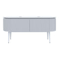 Parisi Abbraccio 1800 Matte White Floorstanding Vanity - Snow White - No Tap Hole - ABR-1800LGS-MW-SW