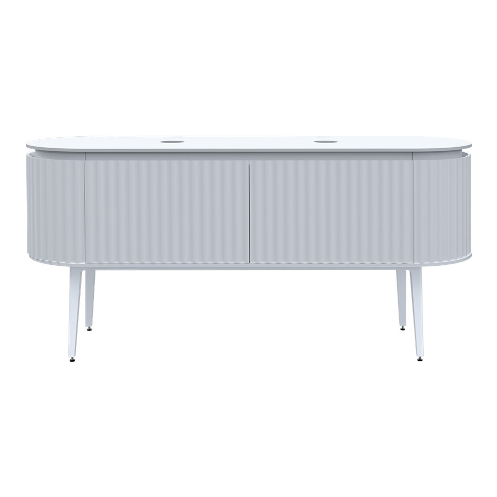 Parisi Abbraccio 1800 Matte White Floorstanding Vanity - Snow White - No Tap Hole - ABR-1800LGS-MW-SW