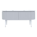 Parisi Abbraccio 1800 Matte White Floorstanding Vanity - Twilight - No Tap Hole - ABR-1800LGS-MW-TW