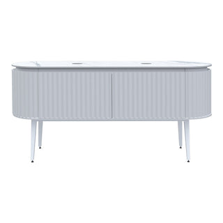 Parisi Abbraccio 1800 Matte White Floorstanding Vanity - Twilight - No Tap Hole - ABR-1800LGS-MW-TW