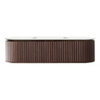 Parisi Abbraccio 1800 Black Walnut Wall Hung Vanity - Twilight - 2 Tap Holes - ABR-1801-BW-TW