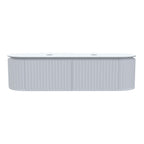 Parisi Abbraccio 1800 Matte White Wall Hung Vanity - Snow White - 2 Tap Holes - ABR-1801-MW-SW