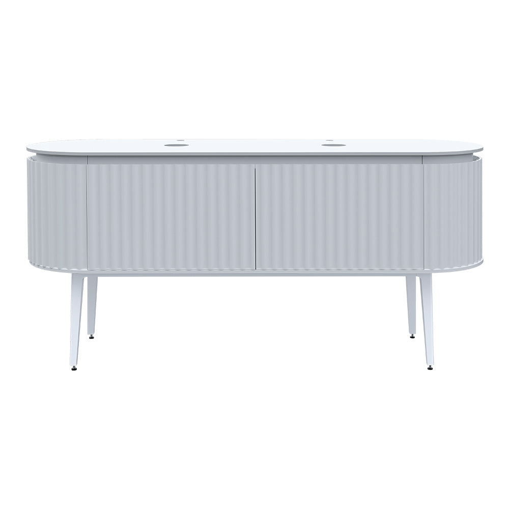 Parisi Abbraccio 1800 Matte White Floorstanding Vanity - Snow White - No Tap Hole - ABR-1800LGS-MW-SW