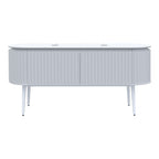 Parisi Abbraccio 1800 Matte White Floorstanding Vanity - Snow White - No Tap Hole - ABR-1800LGS-MW-SW