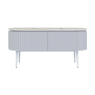 Parisi Abbraccio 1800 Matte White Floorstanding Vanity - Snow White - 2 Tap Holes - ABR-1801LGS-MW-SW