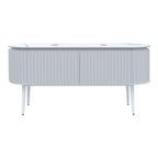 Parisi Abbraccio 1800 Matte White Floorstanding Vanity - Twilight - No Tap Hole - ABR-1800LGS-MW-TW