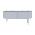 Parisi Abbraccio 1800 Matte White Floorstanding Vanity - Twilight - 2 Tap Holes - ABR-1801LGS-MW-TW