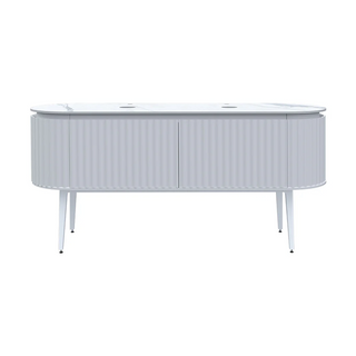 Parisi Abbraccio 1800 Matte White Floorstanding Vanity - Twilight - 2 Tap Holes - ABR-1801LGS-MW-TW