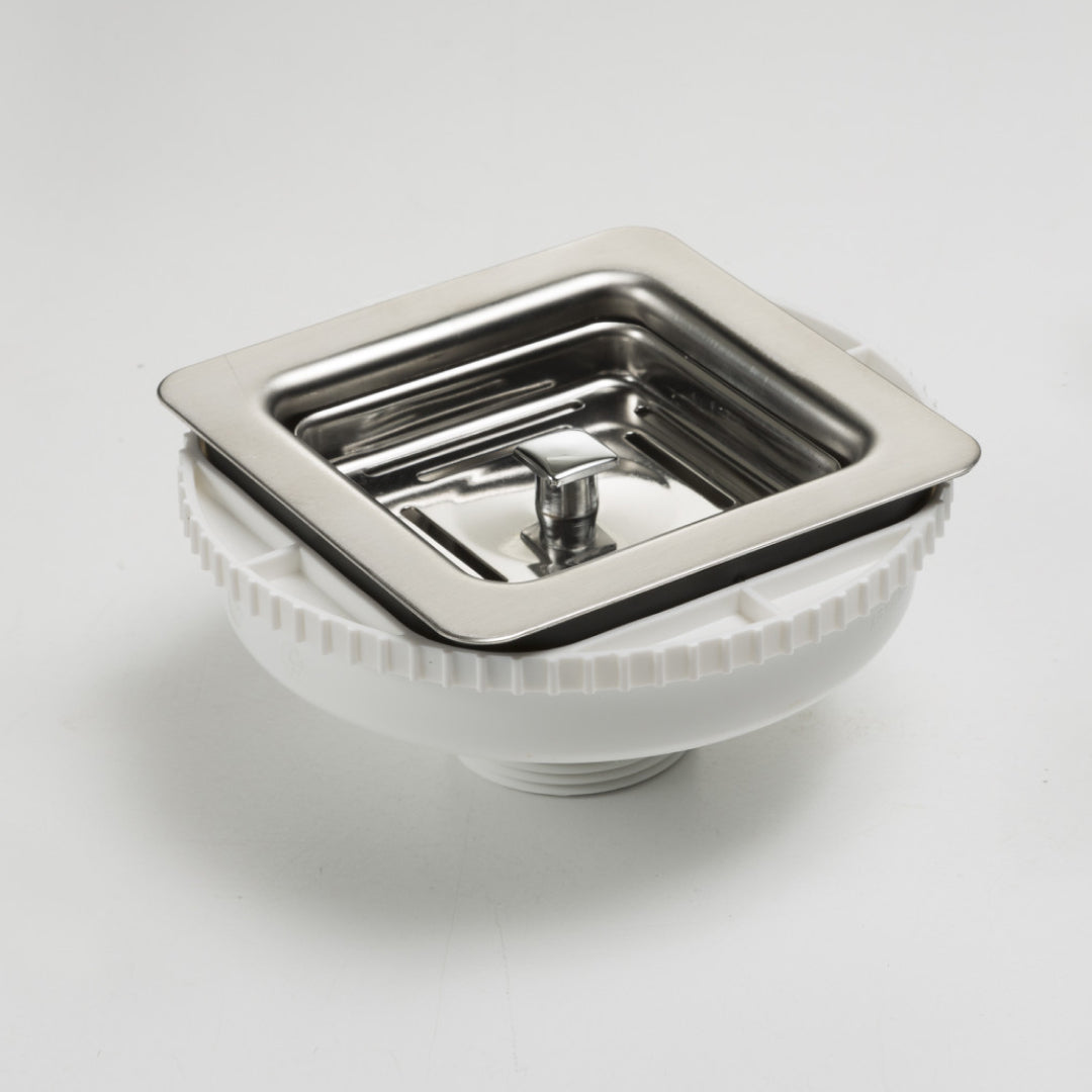 Oliveri Square Basket Waste AC17SQ Chrome