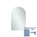 Thermogroup Aspen Polished Edge Arch Mirror 500x800mm Glue-to-Wall and Demister - AC5080GTD