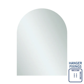 Thermogroup Aspen Polished Edge Arch Mirror 750x1000mm with Hangers - AC7510HN