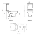 Parisi Hermitage Toilet Suite S-Trap - White - ACH01