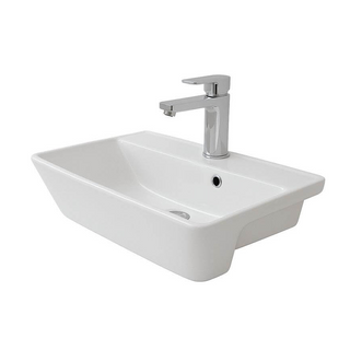 Turner Hastings Agres 56 x 35 Semi-Recessed Basin - Gloss White - AG56SRB