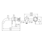 Mixx Aloe Dual Basin Wall Mixer Cold Start - Brushed Nickel - 11SL975BLE