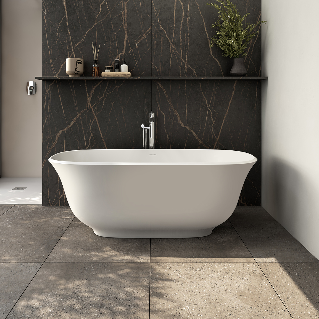 Victoria + Albert Amiata 1500 Freestanding Bath - Matte White AMT1M-N-SM-NO