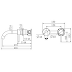 Mixx Anise Dual Basin Wall Mixer Chrome - Includes Body - 11SL755CLE